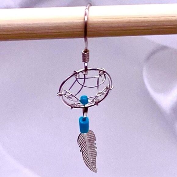 ACR# Turquoise & Sterling Southwest Native 1 3/4” Dangles - Picture 5 of 8